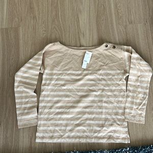 Striped boat neck long sleeve